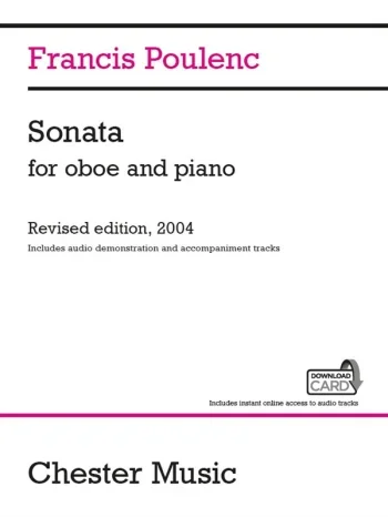 Poulenc : Sonata For Oboe And Piano Revised 2004 Includes Audio Demo & Accomp Tracks (Chester)