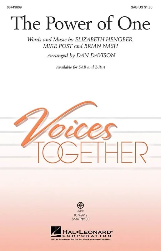 Power Of One 2 Part (Octavo)