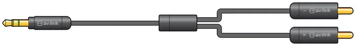 Precision 3.5mm Stereo Jack Plug to 2 x RCA Plugs Lead