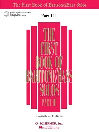 Premier livre de solos de baryton/basse – Partie III