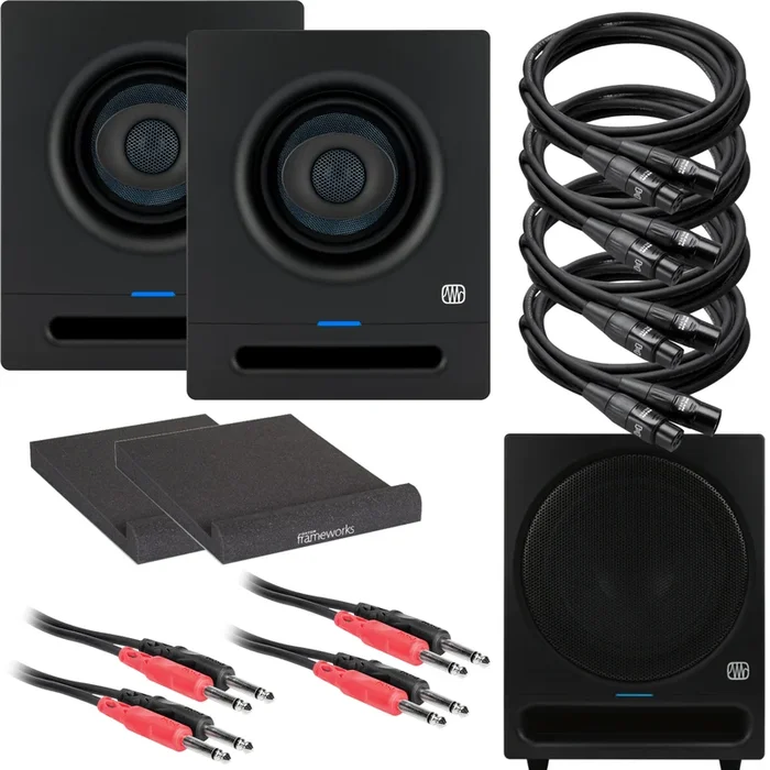 PreSonus Eris Pro 4 4″ Active Coaxial 2-way Studio Monitor SUB PAK