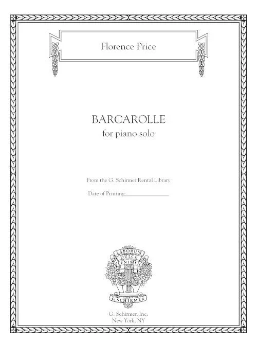 Price: Barcarolle