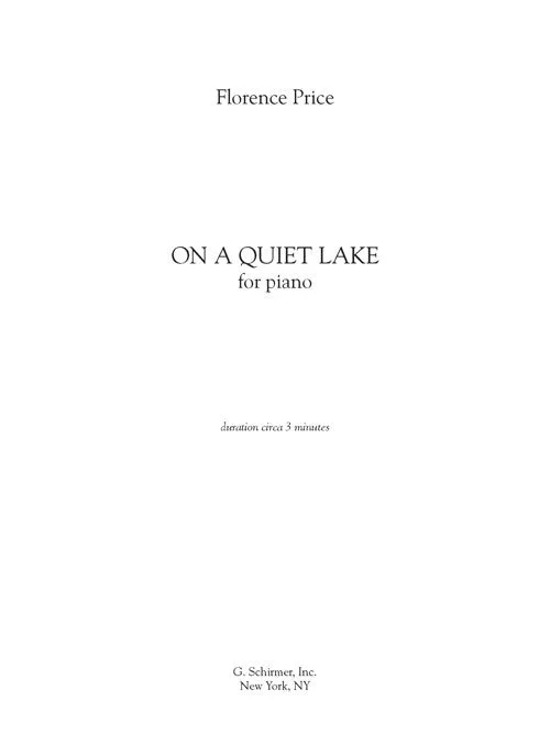 Price: On a Quiet Lake