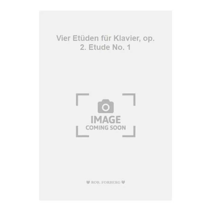Prokofiev, Sergei – Vier Etüden für Klavier, op. 2. Etude No. 1