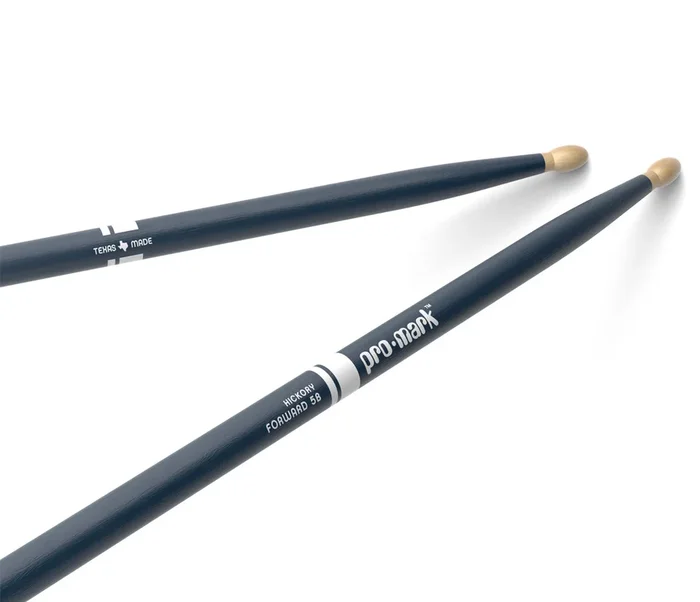 ProMark Classic Forward 5B Painted Blue Hickory Drumstick, Oval Wood Tip