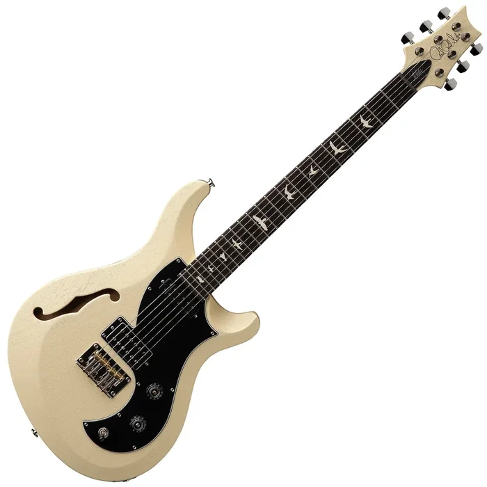 PRS S2 Vela Semi Hollow Satin Electric Guitar in Antique White Satin w/Bag – 1128329N