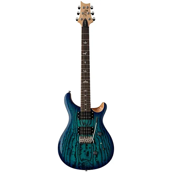 PRS SE Custom 24-08 Swamp Ash Burl – Lake Blue w/ Natural Back