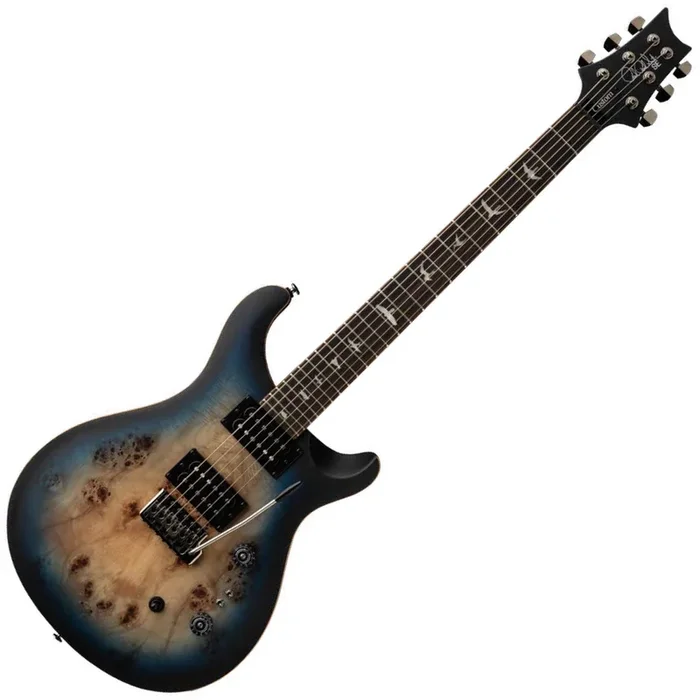 PRS SE Exotic Limited Custom 24 08 Poplar Burl in Lake Blue Midnight Burst w/Bag – C84PXRXN1LM