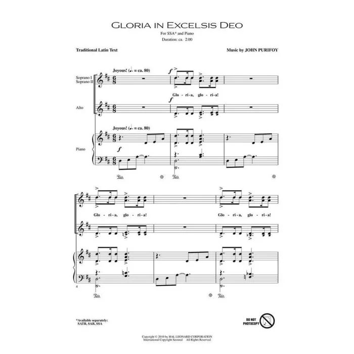 Purifoy, John – Gloria in Excelsis Deo