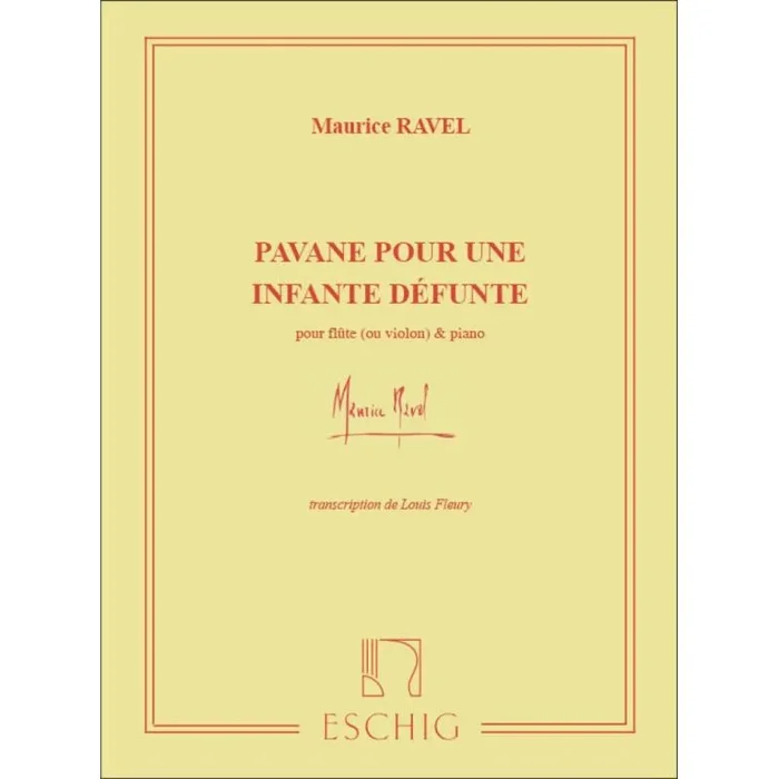 Ravel, Maurice – Pavane Pour Une Infante Defunte Fl Ou Vl-Piano