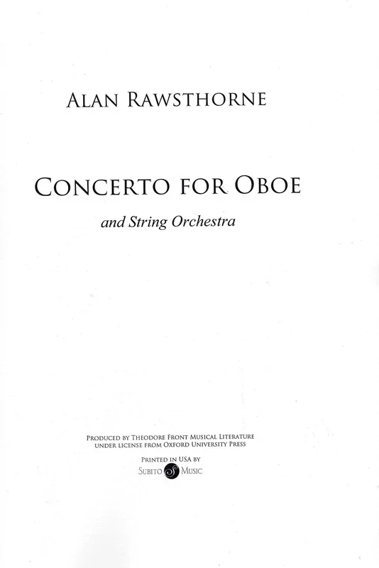 Rawsthorne: Oboe Concerto