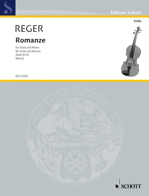 Reger, Max : Reger, Max : Romance G major, – viola and piano – Schott Digital