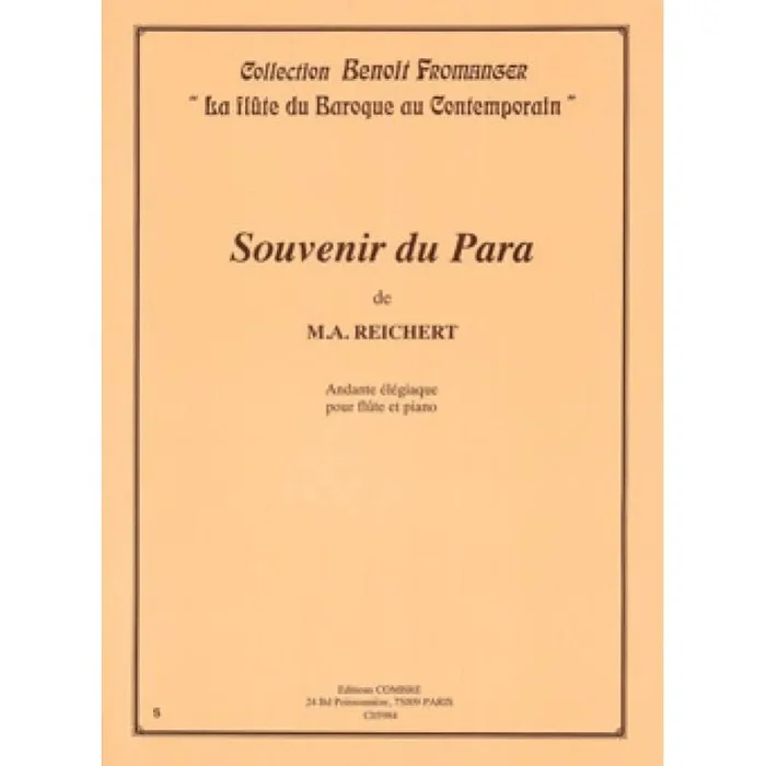 Reichert, Mathieu André – Souvenir du para (andante élégiaque)