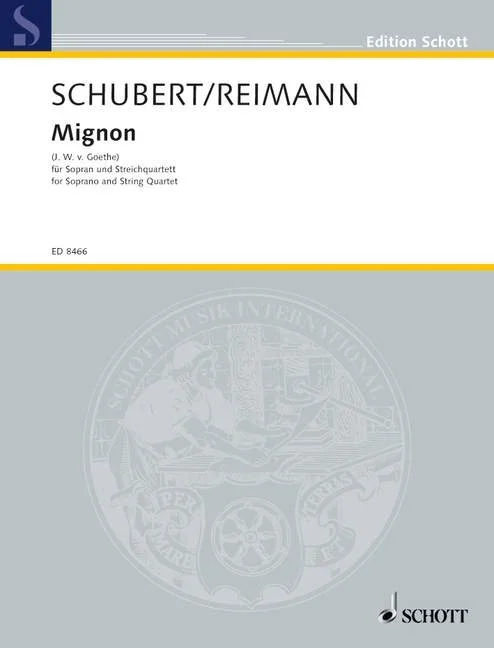 Reimann, Aribert / Schubert, Franz : Reimann, Aribert / Schubert, Franz : Mignon, by Franz Schubert based on texts by Johann Wolfgang von
