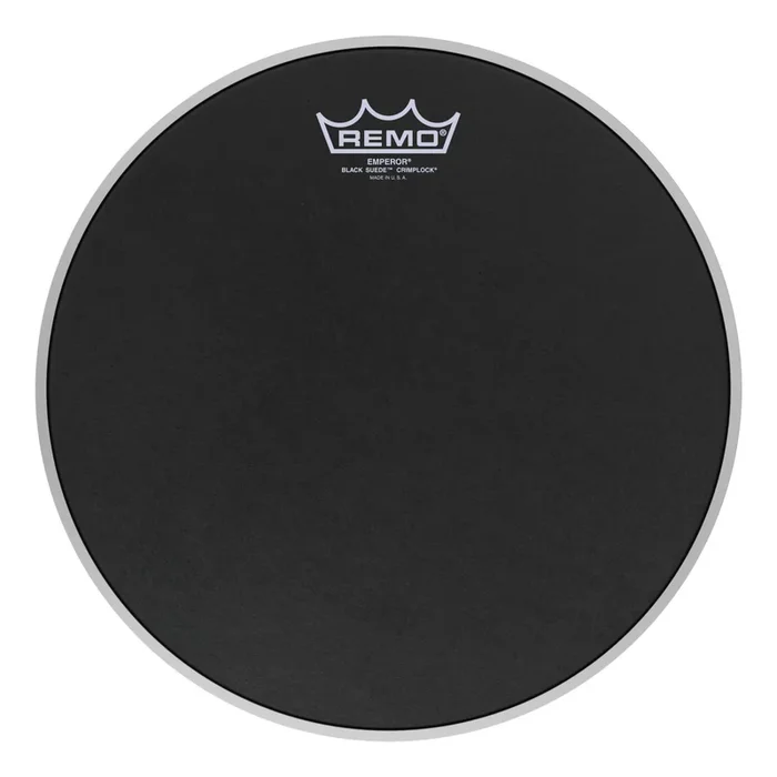 Remo Emperor Black Suede Crimplock Tenor Drumhead 12″