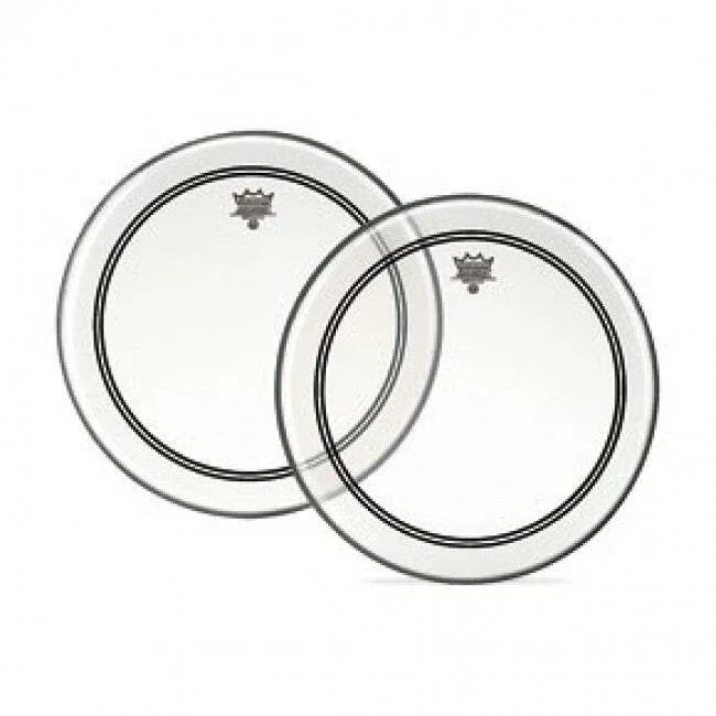 Remo P3-1328-C2 Powerstroke 3 Bass Drum Head Skin 28 Inch Clear 28” PS3 White Falam Patch