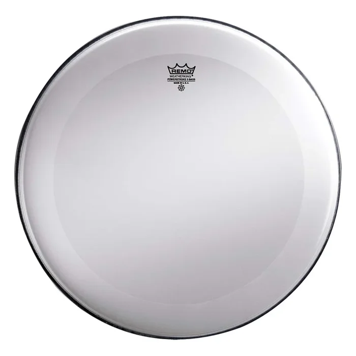 Remo Powerstroke 3 Smooth White No Stripe Bass Drum Head 22″