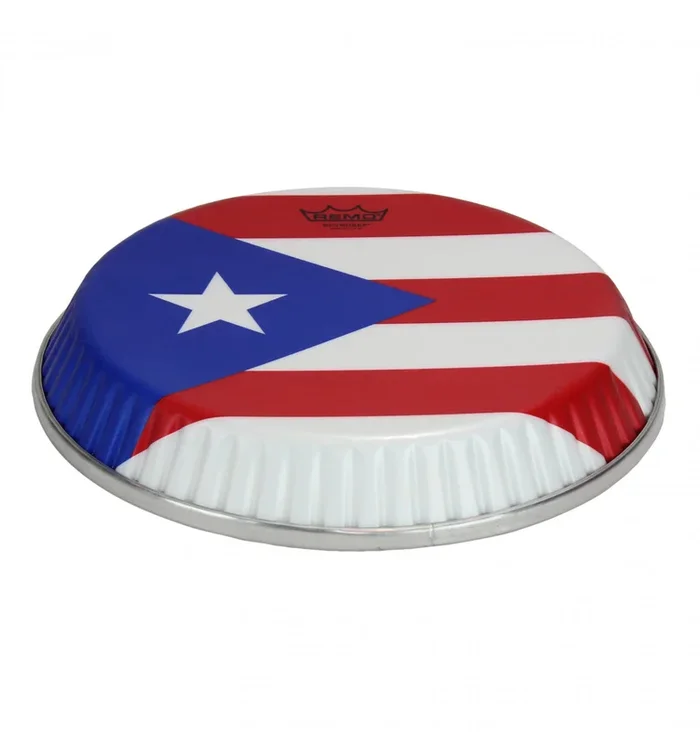 Remo Symmetry Skyndeep Conga Drumhead – Puerto Rican Flag Graphic 13.00″