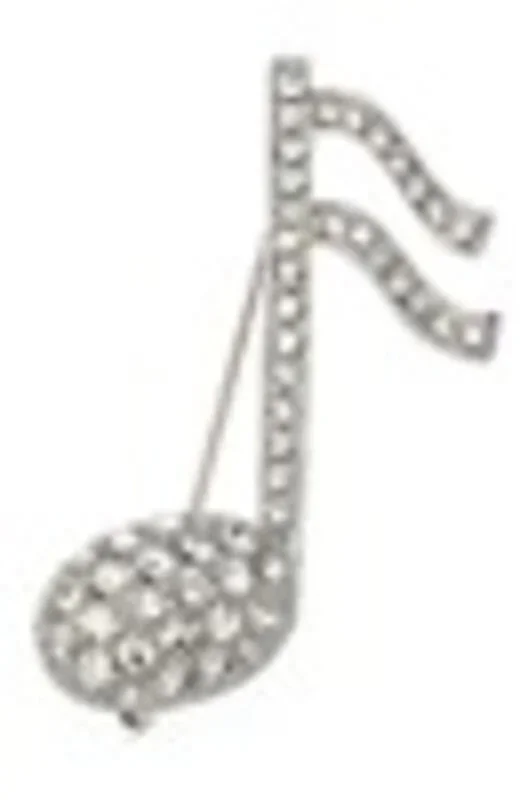 Rhinestone Brooch Large 16th Note