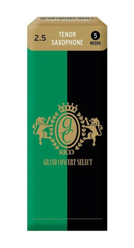 Rico Grand Concert Select Tenor Sax Reeds, Strength 2.5, 5-pack