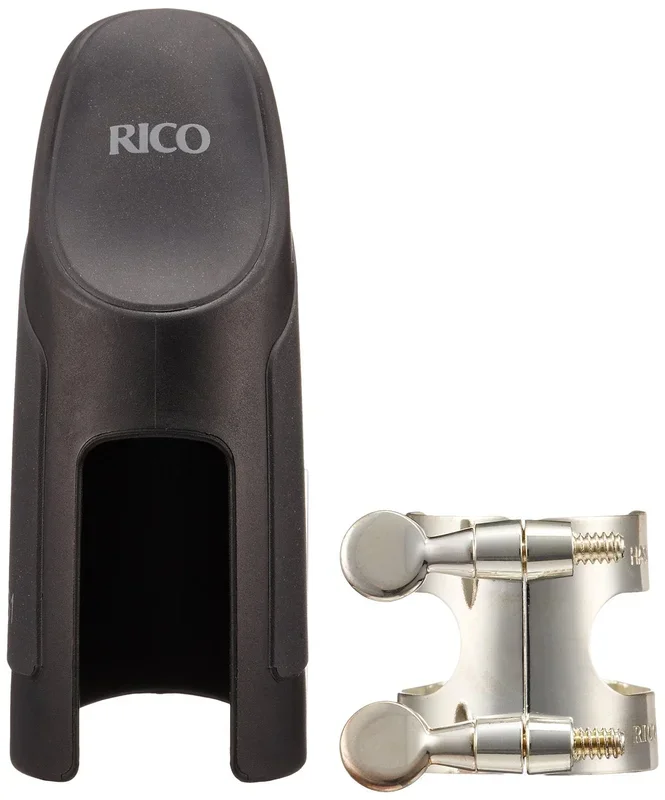 Rico H-ligature & cap for hard rubber alto saxophone mouthpieces
