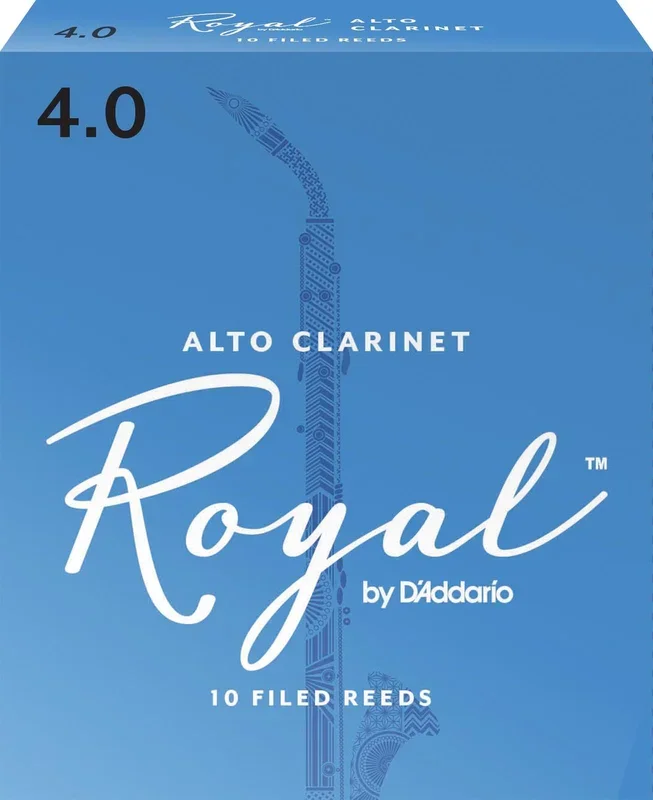 Rico Royal Alto Clarinet Reeds, Strength 4.0, 10-pack
