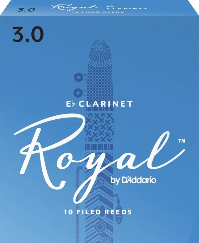 Rico Royal Eb Clarinet Reeds, Strength 3.0, 10-pack