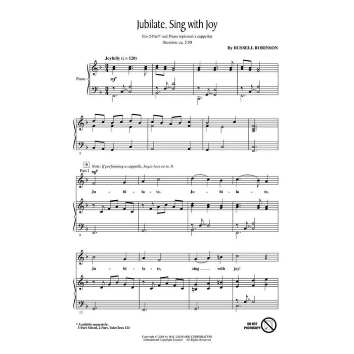 Robinson, Russell L. – Jubilate, Sing with Joy