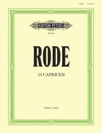 Rode : 24 Caprices: Violin Solo (Peters)