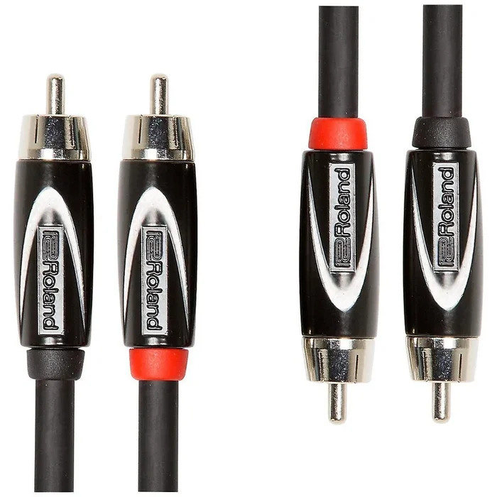 Roland Black Series Dual RCA-RCA Interconnect Cable 10ft Black