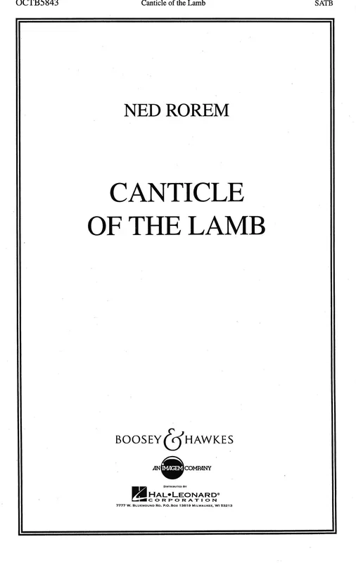 Rorem: Canticle of the Lamb