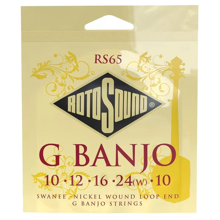 Rotosound RS65 Swanee G Banjo 5 String Set – Nickel Wound Loop End