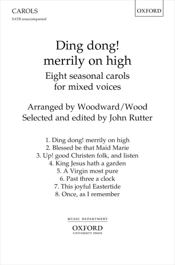 Rutter : Ding dong! Merrily on high for SATB unaccompanied (OUP) Digital Edition