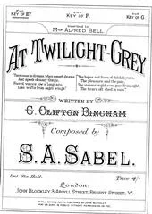 S. A. Sabel : S. A. Sabel : At Twilight-Grey – Piano, Voice – Faber Digital