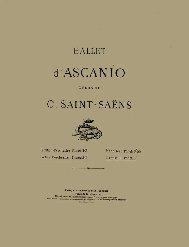 Saint-Saëns, Camille – Ballet d’Ascanio Opera