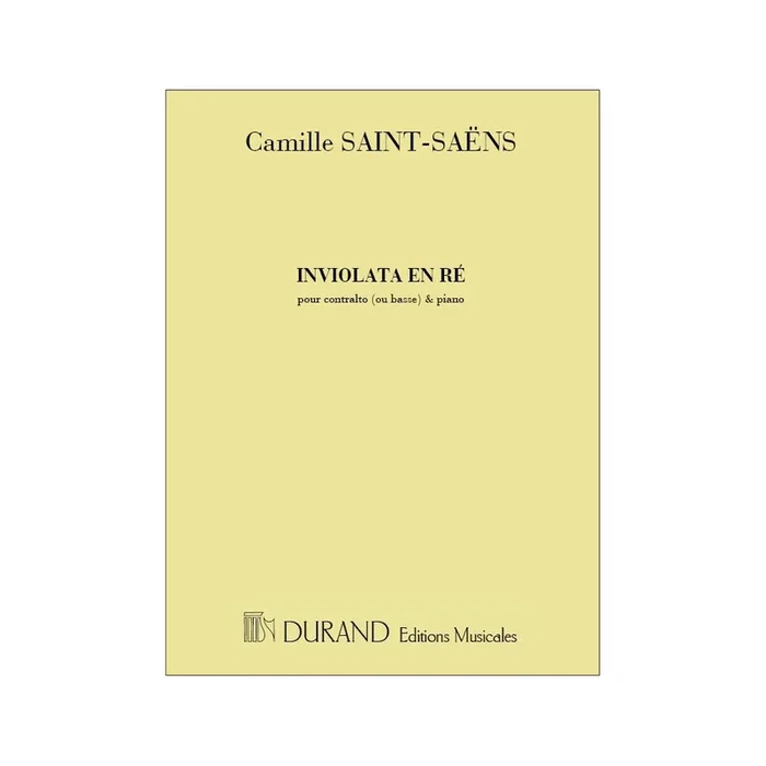 Saint-Saëns, Camille – Inviolata En Re Pour Contralto-Piano