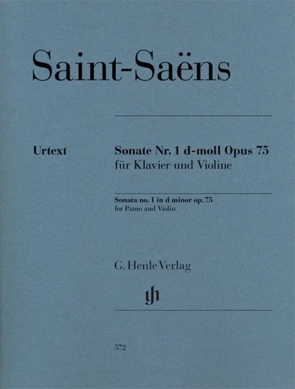 Saint-Saëns: Sonata No 1 Op 75 for Violin & Piano