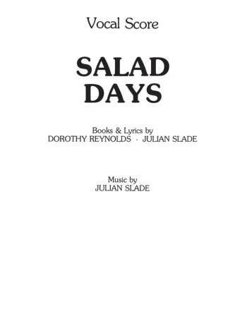Salad Days: Vocal Score