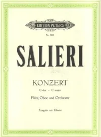 Salieri : Concerto C Major: Flute Oboe And Piano (Peters)