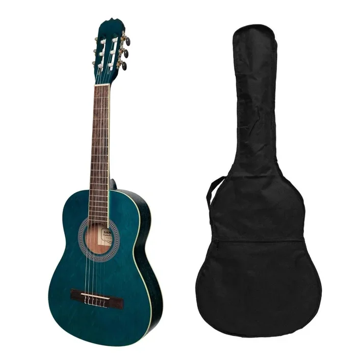 Sanchez 1/2 Size Student Classical Guitar with Gig Bag (Blue)