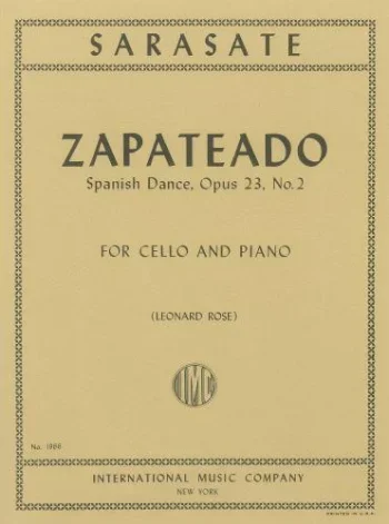 Sarasate : Zapateado: Op23 No2: Cello And Piano (International)