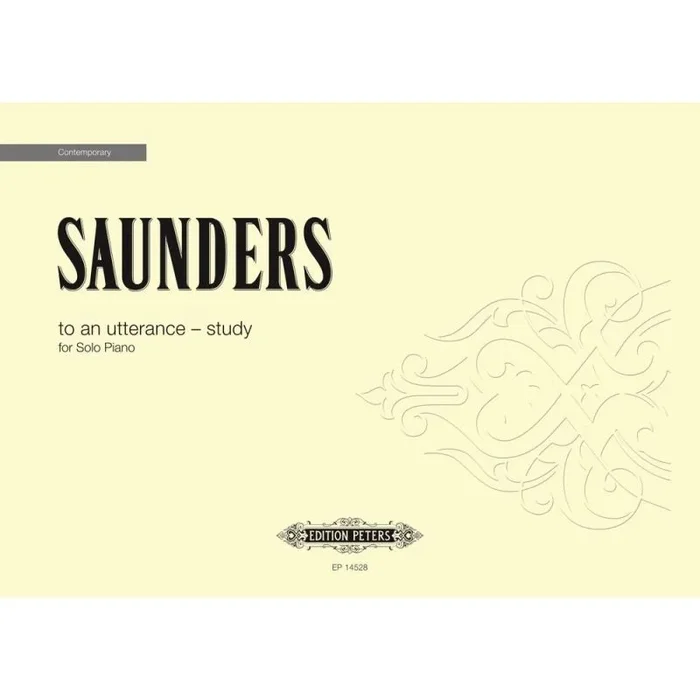 Saunders, Rebecca – to an utterance – study