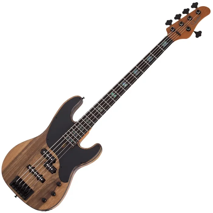 Schecter 5 String Model T 5 Exotic Electric Bass in Black Limba – 2833SHC
