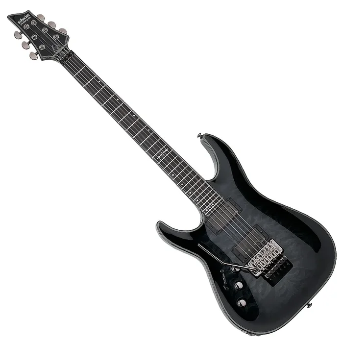 Schecter Left Hand HELLRAISER HYBRID C 1 Electric Guitar w/Floyd in Trans Black Burst – 1929SHC