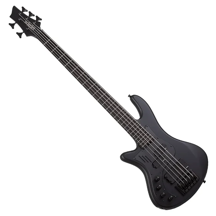 Schecter STILETTO 5 STEALTH PRO Left Hand 5 String Electric Bass in Satin Black – 2274SHC