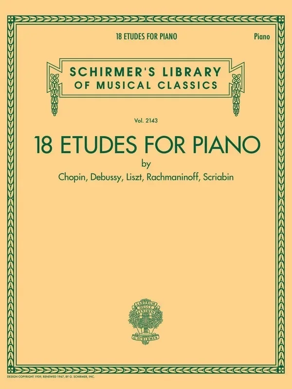 Schirmer – 18 Etudes For Piano