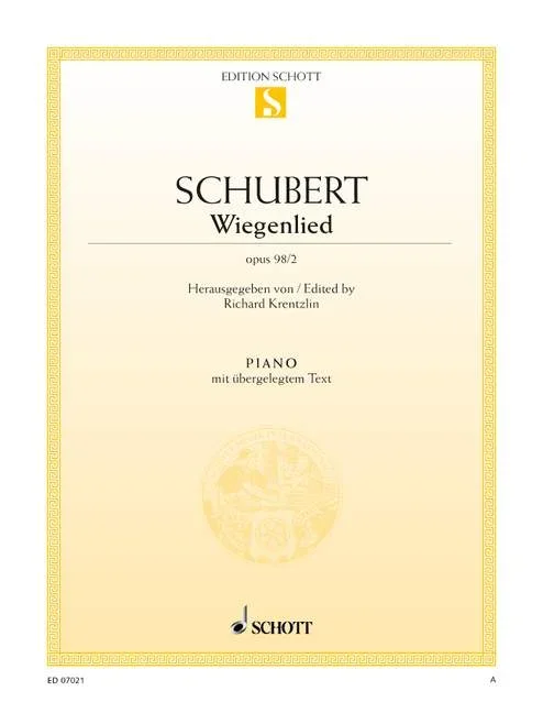 Schubert, Franz : Schubert, Franz : Wiegenlied, – piano (with Text) – Schott Digital