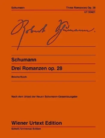 Schumann : Three Romances: Op 28: Piano (Wiener Urtext)