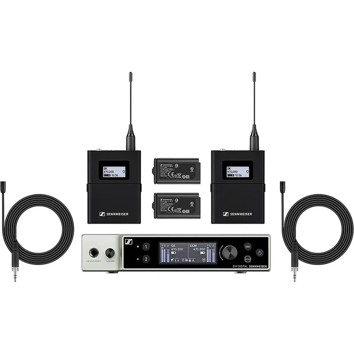 Sennheiser EW-DX MKE 2 Set Dual Lavalier Microphone System – Q1-9 Band