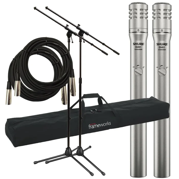 Shure SM81-LC Condenser Instrument Microphone TWIN PERFORMER PAK